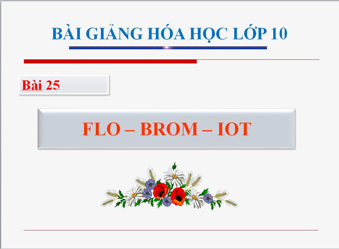 Bài 25. Flo-Brom-Iot