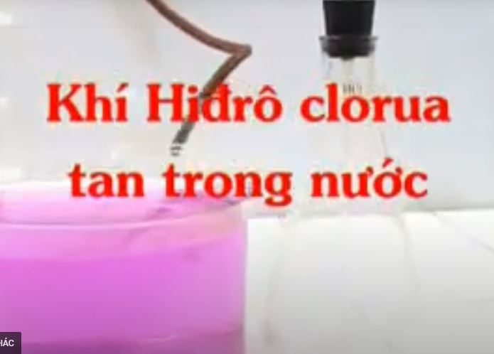 Thí nghiệm tính tan trong water của hydrochloride gas