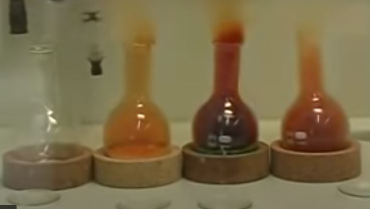 Thí nghiệm của kim loại tác dụng với dung dịch nitric acid
