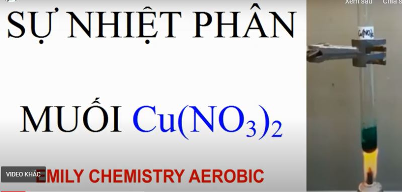 Thí nghiệm nhiệt phân copper(II) nitrate
