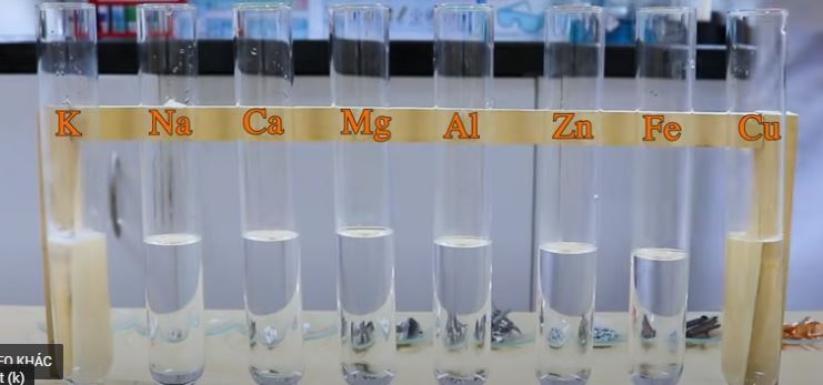 Thí nghiệm kim loại tác dụng với dung dịch sulfuric acid loãng