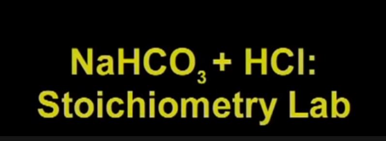 Thí nghiệm sodium bicarbonate tác dụng với hydrochloric acid