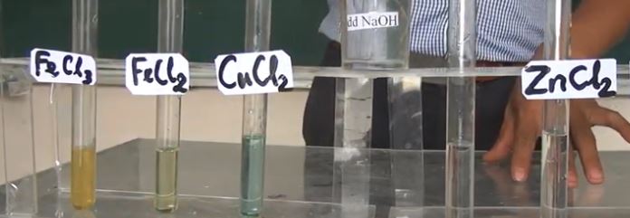 Thí nghiệm dung dịch muối tác dụng với dung dịch sodium hydroxide
