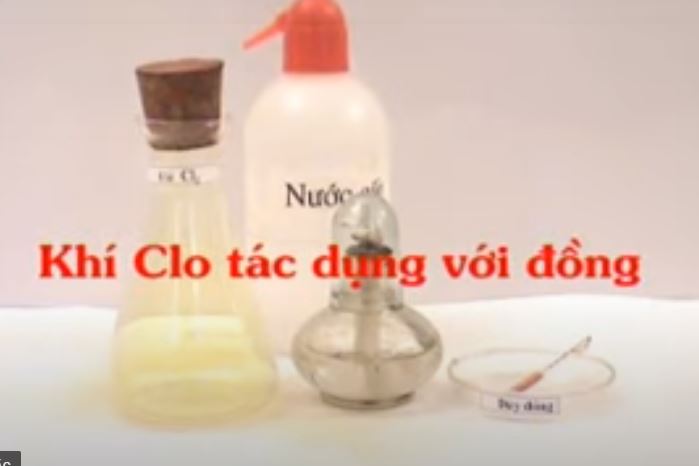 Thí nghiệm copper tác dụng với chlorine