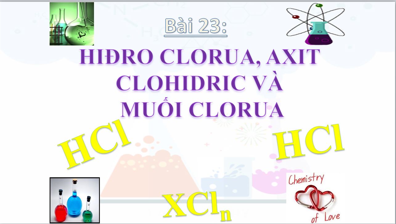 Bài 23. Hiđro clorua- Axit clohiđric và muối clorua